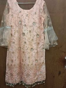 Elegant Pink Kurta sharara set