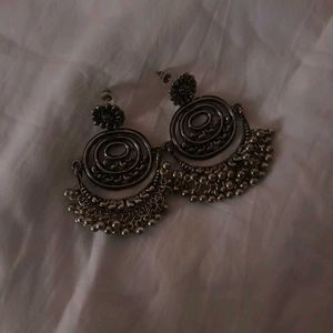 Silver Jhumka Earrings