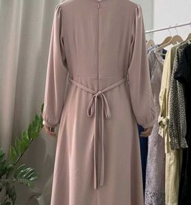 Elegant Nude Midi Dress