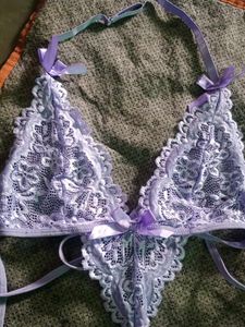 Sexy Lavender Lace Lingerie Set