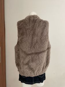 Fuzzy Brown Sleeveless Vest