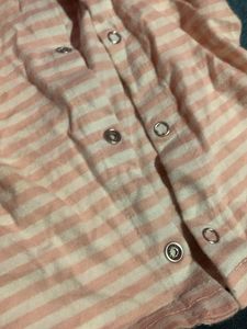 Striped Baby Hooded Shirt