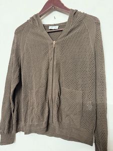 Hooded Knit Cardigan