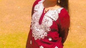 Purple Embroidered Kurta