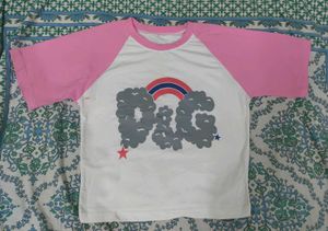 Cute pink colour crop top