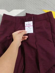 Burgundy Flare Leggings