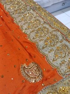 Elegant Orange Saree