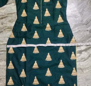 Green Kurta Set With Dupatta