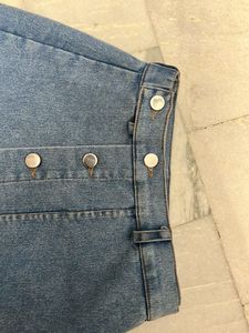 Denim Button-Down Skirt
