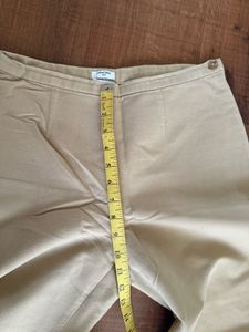 Khaki Straight Leg Trousers