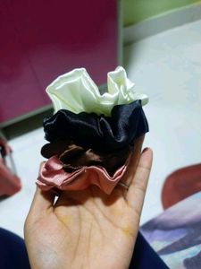 combos of 4 satin scrunchies