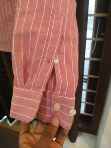 Unisex Pink Striped Shirt Size-s