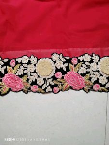 Pink Embroidered Saree with Blouse