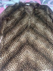 Animal Print Oversized Top