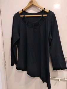 Beautiful Black Over Size Long Sleeve Top