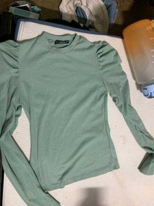 Shein Ribbed Full Sleeves Top