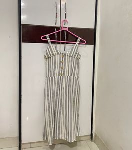 Striped Button-Front Sundress