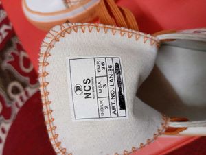 Women Orange Training Canvas Sneakers