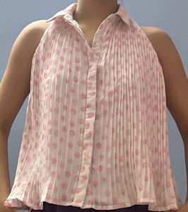 FabAlley Pink Polka Dot Sleeveless Top