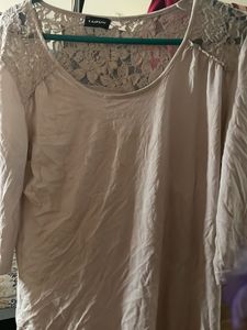 Oversized Fitted Lace T-shirt