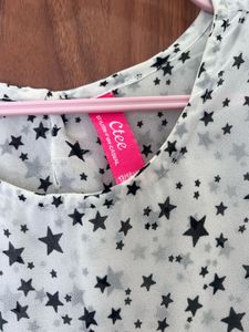 Black And White Star Top