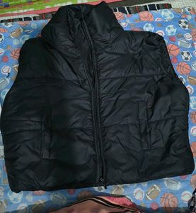 Sleeveless Black Padded Vest