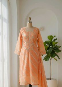 Peach Colour Gotta Patti Suit
