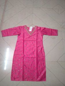 Fasioni Pink Embroidered Kurti