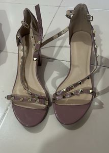 Mauve Studded Heels , flats stylish looking