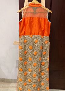 Brand New Orange Embroidered Kurta Set