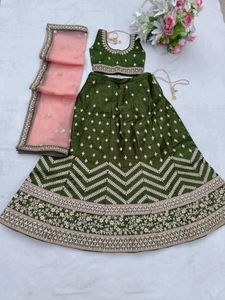 Green Lehnga For Your Princess