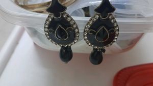 Black Drop Earrings
