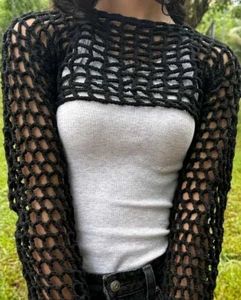 crochet mesh shrug/sleeve/bolero