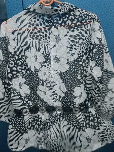 Patchwork Animal &amp; Floral Print Top