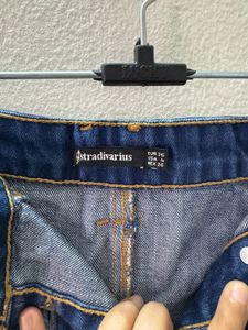 Stradivarius Denim A-Line Skirt