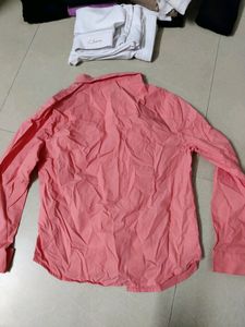Coral Pink Fitted Shirt