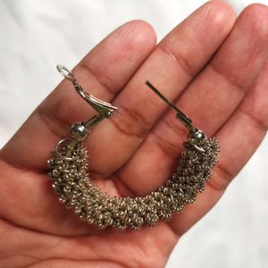 SILVER CHOKER WITH EARRINGS