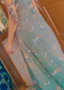 Green Floral Print Dress