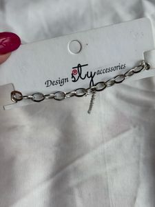Unisex silver colour bracelet