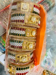 Colorful Beaded Bangle Set