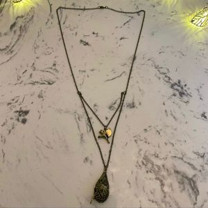 Antique Artistic Layered Bird &amp; Nest Necklace