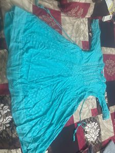 Anarkali Cyan Green Kurta