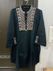 Black Pathani Kurta