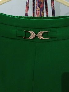 Green Wide Leg Pants