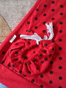 Cute Red Polka Dot Top