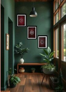 Framed Indian Symbol Art Prints (Set of 3)