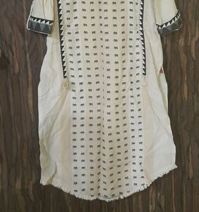 Black And White Multicolor Kurti