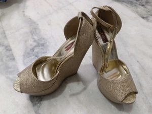 Golden Embellished Heels