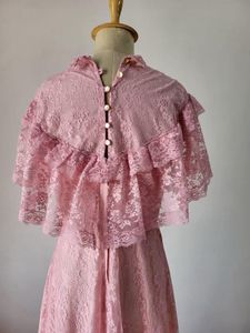 Pink Lace Maxi Dress