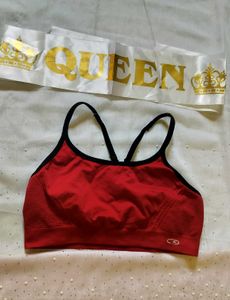 Red Sports Bra